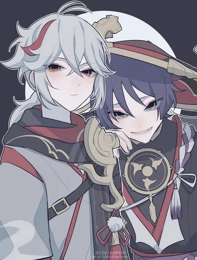 Scaramouche and kazuha 
