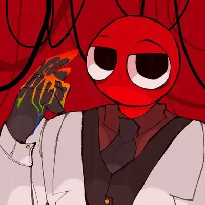 Red raimbow friends 