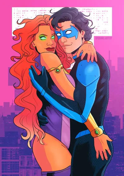Nightwing and Starfire