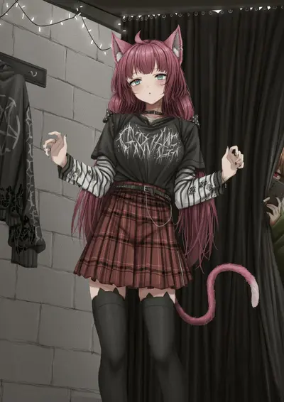 Jenn the goth catgirl