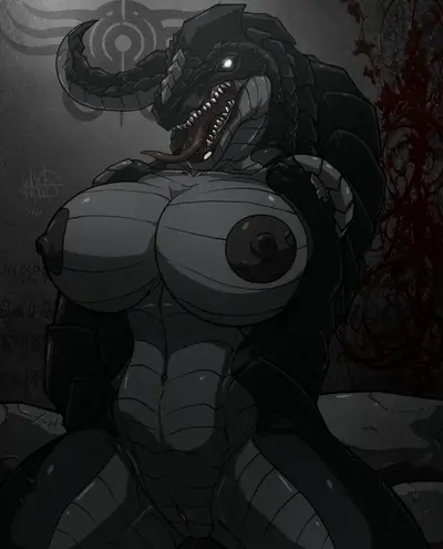 Black anthro lizard