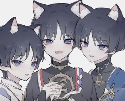 Three scaramouche cat boys 