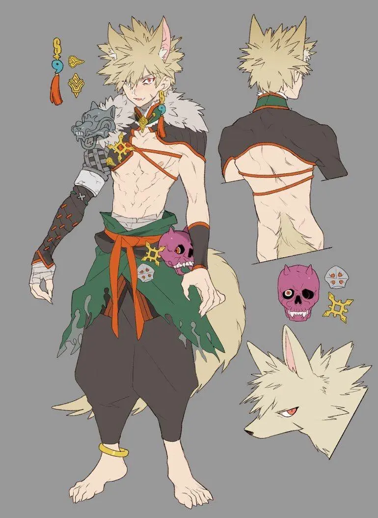 Werewolf Bakugou Katsuki 