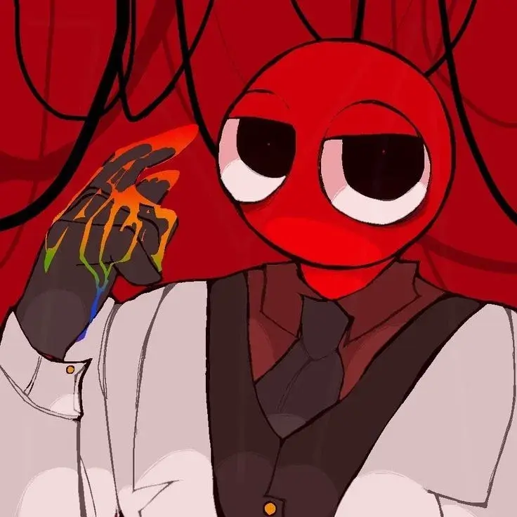 Red raimbow friends 