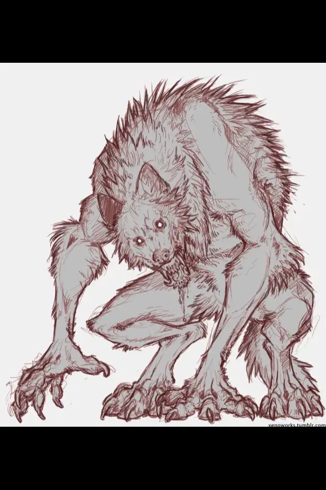Demonic sexy werewolf