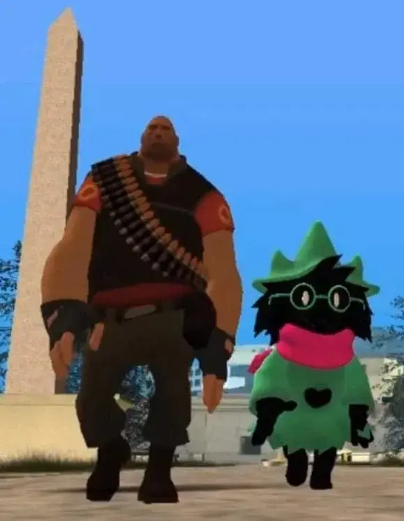 Heavy & Ralsei (Team Fortress 2 x Deltarune)