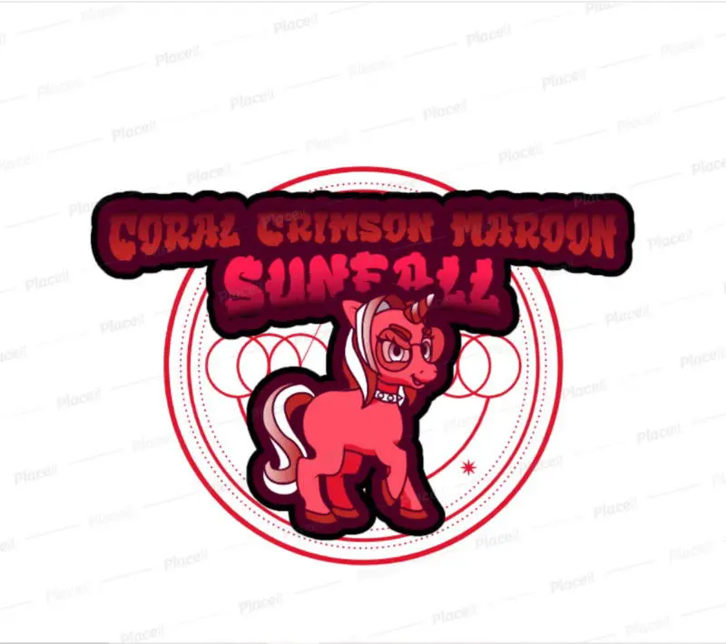 Coral Crimson Maroon Sunfall