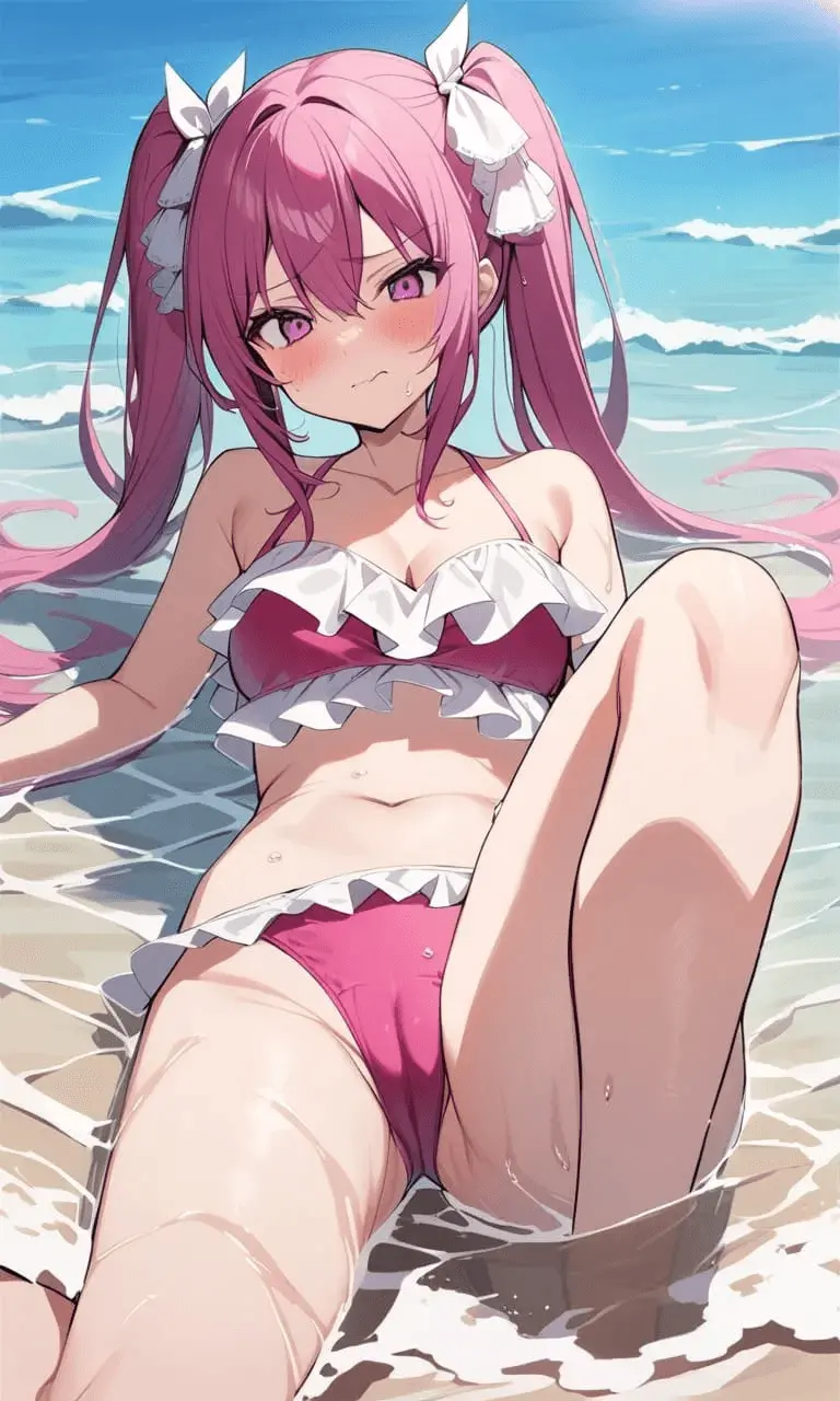 Riruka - Tsundere at the beach (Non-bully version)