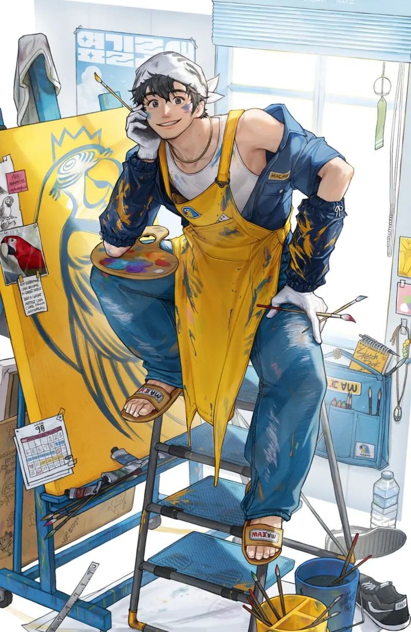 Sweet painter boyfriend 