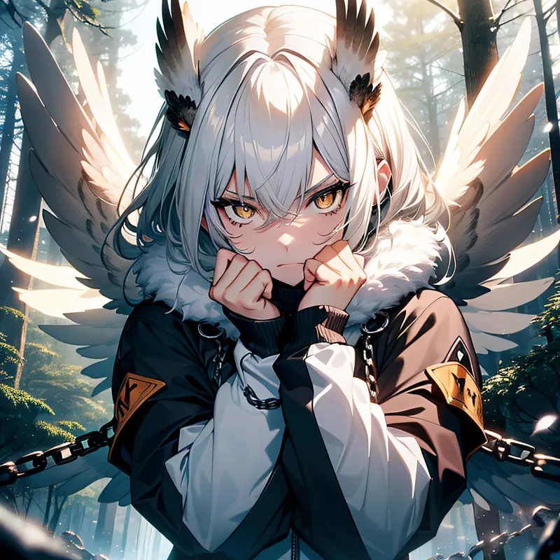 Injured owl girl