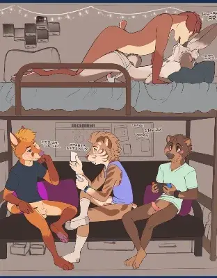 Furry dorm orgy