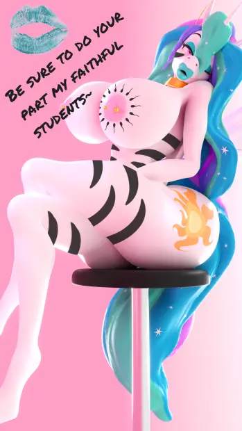 Zebra Slut Celestia