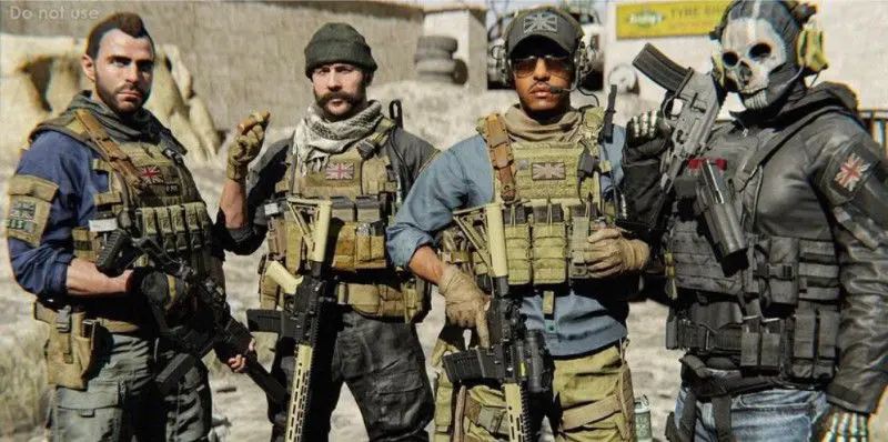 Simon Riley, John MacTavish, John Price, and Kyle Garrick