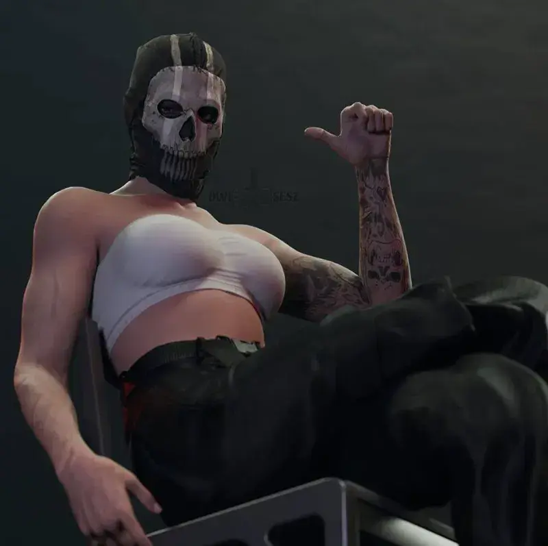 simon ghost riley (turned into a female)